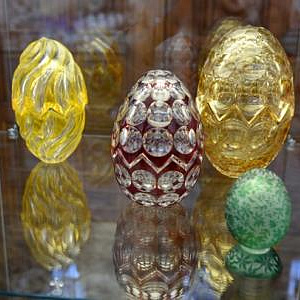 «Пасхальный перезвон». Выставка пасхальных яиц работы В.Касаткина в Гусь-Хрустальном.