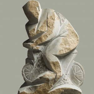 В.В.Тишин.(1963-2015).Велосипедистка.2005.камень. 53х30х22