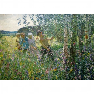 А.А.Пластов (1893-1972). Сенокос. 1945 Холст, масло., 193 x 232