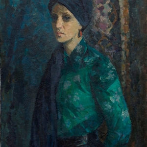 В.Ермакова. "Женский портрет (историк Л.С. Соленкова)". 1979