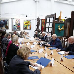 Члены РАХ - участники выездного заседания Совета по государственным наградам при МК РФ в Переделкине