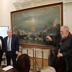 Презентация нового батального полотна Е.Н.Максимова в Российской академии художеств