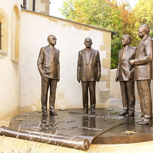Открытие памятника «Отцы Евросоюза» во Франции