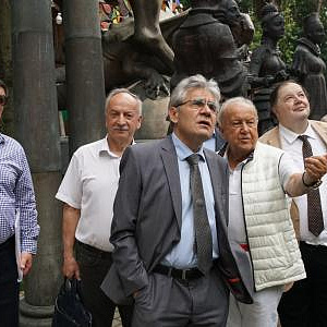 Встреча Президента РАН А.М.Сергеева с Президентом РАХ З.К.Церетели в Переделкино