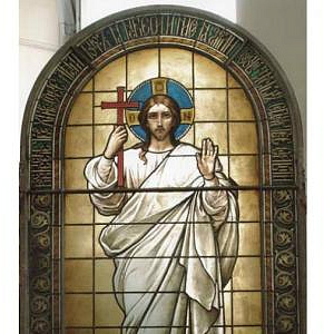 Торжественное открытие после реставрации витража «Христос Вседержитель» в Санкт-Петербурге
