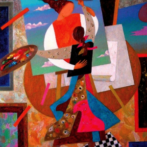 В.С.Каракашев. Танец творчества. 2005. Холст, масло. 110х90. Собственность автора.