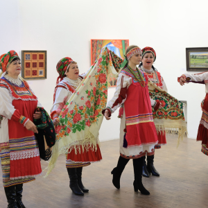 Российская академия художеств и Министерство культуры Республики Мордовия подписали соглашение и презентовали выставку в МВК РАХ. Фото: Виктор Берёзкин, пресс-служба РАХ