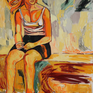 М.В. Глухов (Макс Глухов). «Агнешка». 2015г., холст, масло, 200х160. Собственность автора..jpg