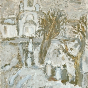 В. П. Севостьянов. Соборная площадь. 1990-е. Картон, масло. 40х50. Частное собрание