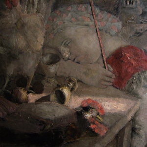 Л.И. Наумова. «Утро Петра». 2012 г. Холст, масло. 100х100. Собственность семьи автора.