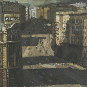 И.А. Полиенко. Тени на Тверской. 1998. Холст, масло.  Собственность автора