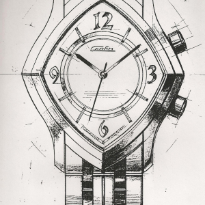 В.И. Ампилов. Эскиз наручных часов «Слава». 1998-2022. Собственность автора (2)