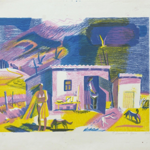 Г.А. Макавеева (1936-2026). Крым. 1984. Литография, 39,5х50. Из собрания Белгородского художественного музея.