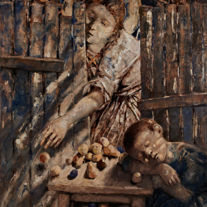 Л.И. Наумова. «Яблочный Спас». 2010 г. Холст, масло. 120Х100. Собственность семьи автора.