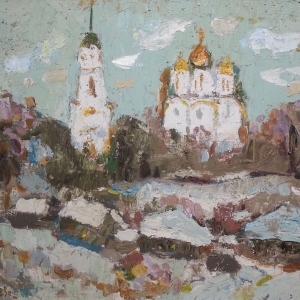 В.П.Севостьянов. Вид на Успенский собор. 2011. Холст, масло. 60x69