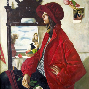 С.Н. Соколов. Художник и модель. 1997. Холст, масло. 100х85. Собственность автора