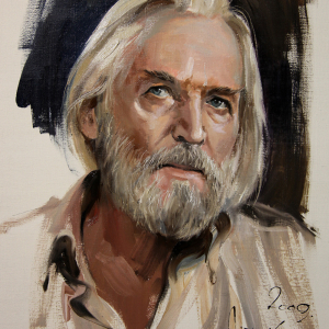 И.С. Айдаров. Станислав Любшин. 2009. Холст, масло. 80х60 см. Собственность автора