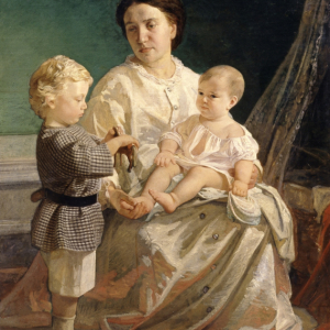 Николай Ге. Портрет А.П. Ге с детьми. 1861–1866. Государственный Русский музей