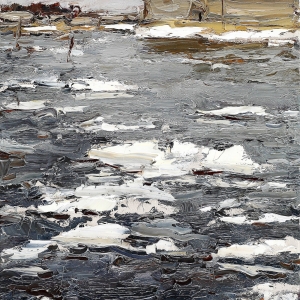 А.А. Захаров. Северный ледоход. 2009. Холст, масло. 40х30.