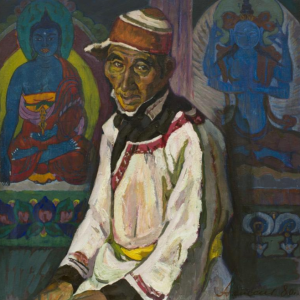 А.И. Алексеев. Хранитель музея. Х., смешанная техника. 1980