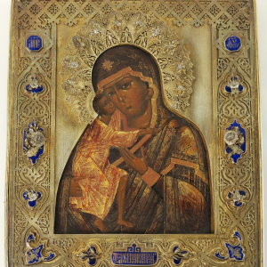 4.	Феодоровская икона Богоматери, в окладе. Оклад: 1869 год. Фабрика А.М. Постникова, Москва. Частное собрание. Фото: О. Скрипейчук