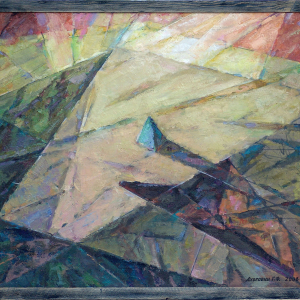 Г.Ф. Дубровин. Голубая пирамида. 2008 г. Холст, масло. 80х90. Чувашский государственный художественный музей.