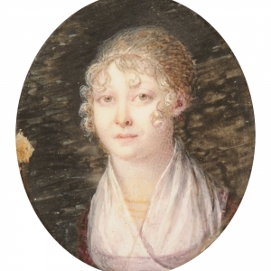 Неизвестный художник I четверти XIX века. Портрет неизвестной в белой косынке на плечах. СГХМ
