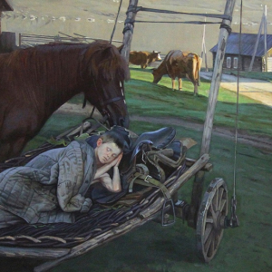 А.Г. Подшивалов. Сон. 2019. Холст масло. 100х250. Собственность автора