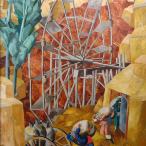 Д.Ю. Умарбеков. Мельница в окрестностях Касансая. 1988 г. Холст, масло. 125х100. Мордовский республиканский музей изобразительных искусств имени С.Д. Эрьзи