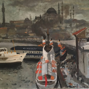 Л.В. Гервиц. Стамбул, вид на Голубую мечеть. 1985 г. Холст, масло. 900x767. Собственность автора