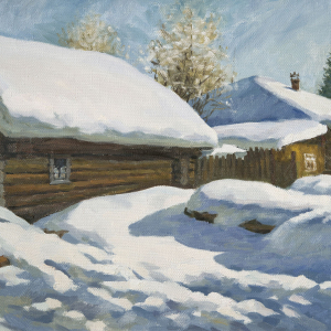 А.Н.Павлов. Мартовские тени. 2001 г. Холст, масло. 60х90. Государственный Русский музей.