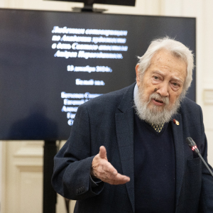 Видеоконцерт, приуроченный ко дню рождения вице-президента РАХ А.А. Золотова и юбилейным датам академиков Академии художеств. Фото: Виктор Берёзкин, пресс-служба РАХ
