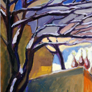 Г.М.Дембовский. Дерево во дворе. 2009г., холст, масло, 96х80. Собственность автора.