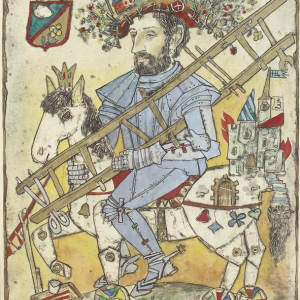 Н.М. Цветков. Автопортрет. Возвращение к источнику (Избавление от иллюзий). 1988 г. Картон, офорт, акварель. 62х44,6. Вологодская областная картинная галерея.