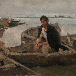С.П.Ткачёв. Одинокий рыбак. 1947. ГТГ