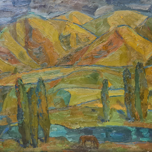 А.М. Рубец (1953-2026). В окрестностях Кисловодска. 2019. Холст, масло. 80х95. Собственность семьи художника