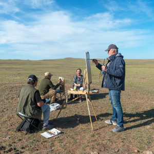 Международный пленэр «Под небом Победы» в Монголии. Фото: А.В. Клюев.