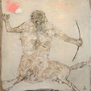 Б.Д.Гуданаев. Кентавр. 1994 г. Холст, масло. 78х71. Частная коллекция