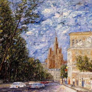 Б.З. Шалумов. Лето в Москве. 2001г., холст, масло, 60х70. Собственность автора.