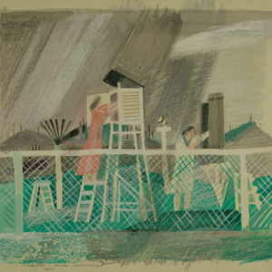 Г.А. Макавеева (1936-2026). Метеостанция. Дальний Восток. 1980. Бумага, карандаш, акварель, пастель. 47х55. Из собрания Калужского музея изобразительных искусств