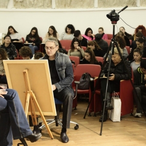 Мастер-класс Андрея Есионова в Академии изящных искусств в Риме.