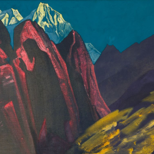 Н.К. Рерих (1874-1947). Тень учителя. Тибет. 1932. Холст, темпера. 74,5 x 117,5. ГТГ