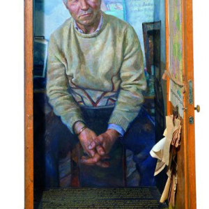 И.Г. Макаревич. Шкаф Ильи (Портрет Кабакова). 1987. Смешанная техника. 209х79х85. Государственный Русский музей. Инв.№НТ-274 1
