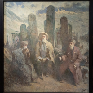 А.Б. Калманов. Размышление. 2018. Холст, масло. 150х140. Собственность автора