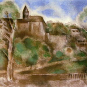 Л.Н.Никитина. Грузия. Старый Тбилиси. 1983. Пастель.