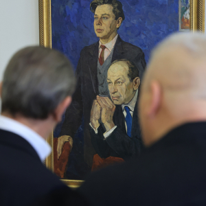 Визит председателя Союза театральных деятелей В.Л. Машкова в Российскую академию художеств. Фото Виктора Березкина, пресс-служба РАХ.
