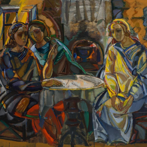 В.Г. Калинин. Гости. 1990-1995 гг. Холст, масло. Государственная Третьяковская галерея