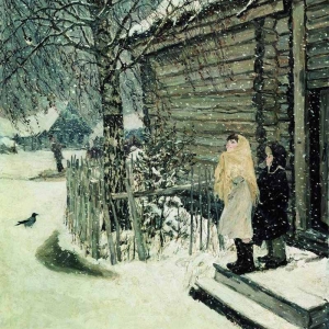 А.А.Пластов. "Первый снег". 1946. Тверская областная картинная галерея.