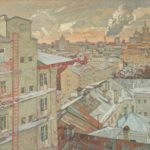 К 75-летию Николая Ивановича Боровского. Москва. 2000. Холст, масло. 96х120