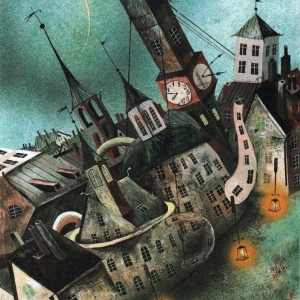 А.А. Кошкин. Иллюстрации к книге А. Толстого «Золотой ключик или Приключения Буратино». 1984